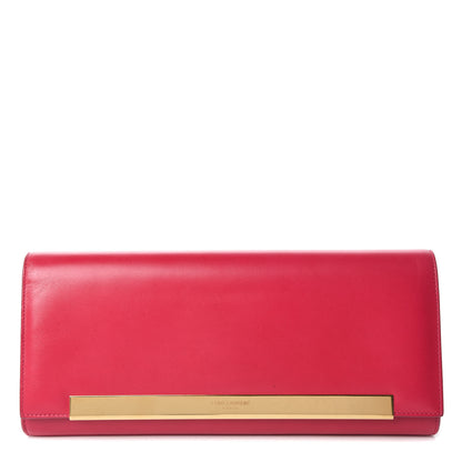 Saint Laurent Patent Grain de Poudre Lutetia Flap Clutch Fuchsia 1 of 13