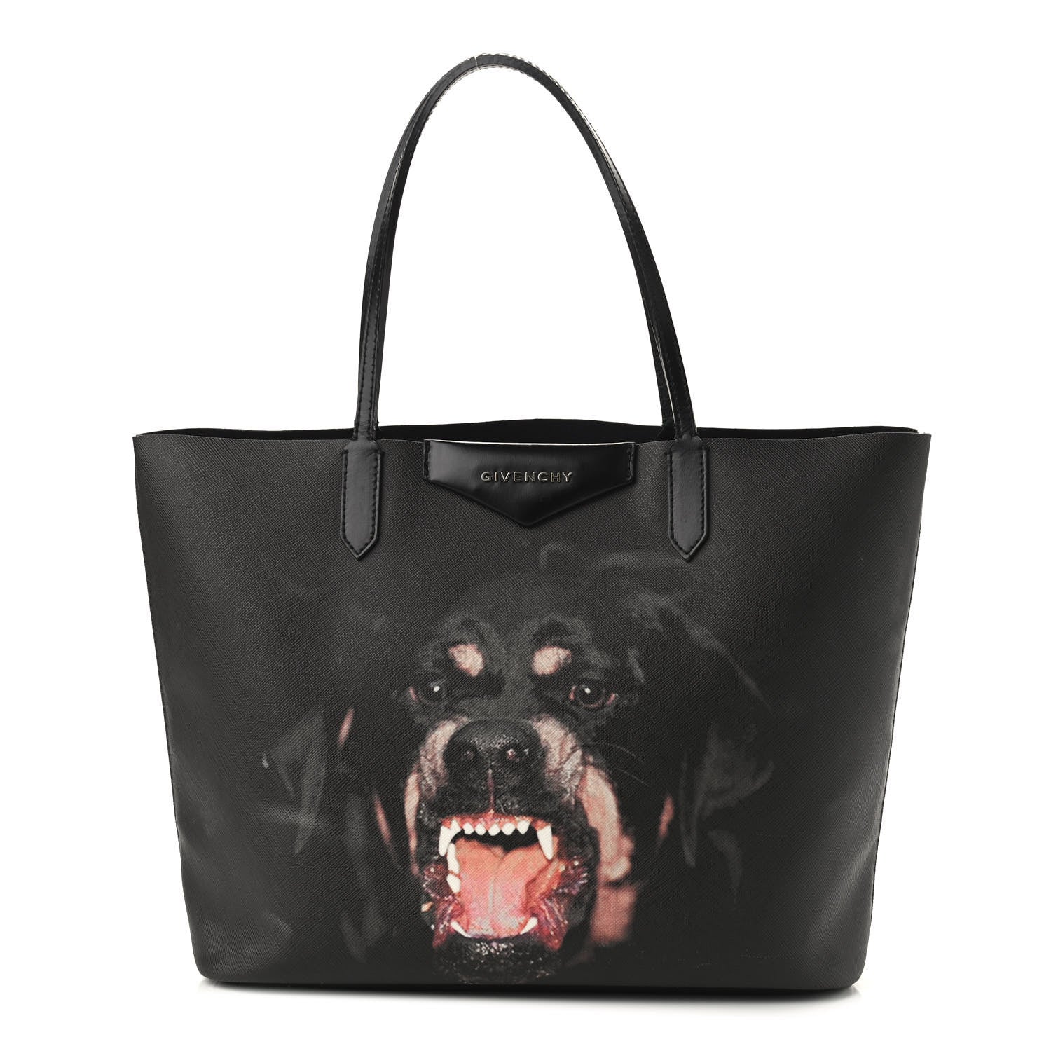 Givenchy Textured Coated Canvas Rottweiler Pint Large Antigona Tote Black 1 of 18