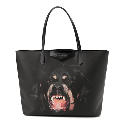 Givenchy Textured Coated Canvas Rottweiler Pint Large Antigona Tote Black 1 of 18