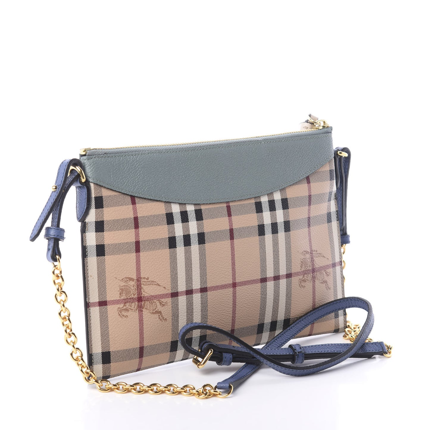 Haymarket Check Derby Peyton Crossbody Clutch Bag Eucalyptus Green