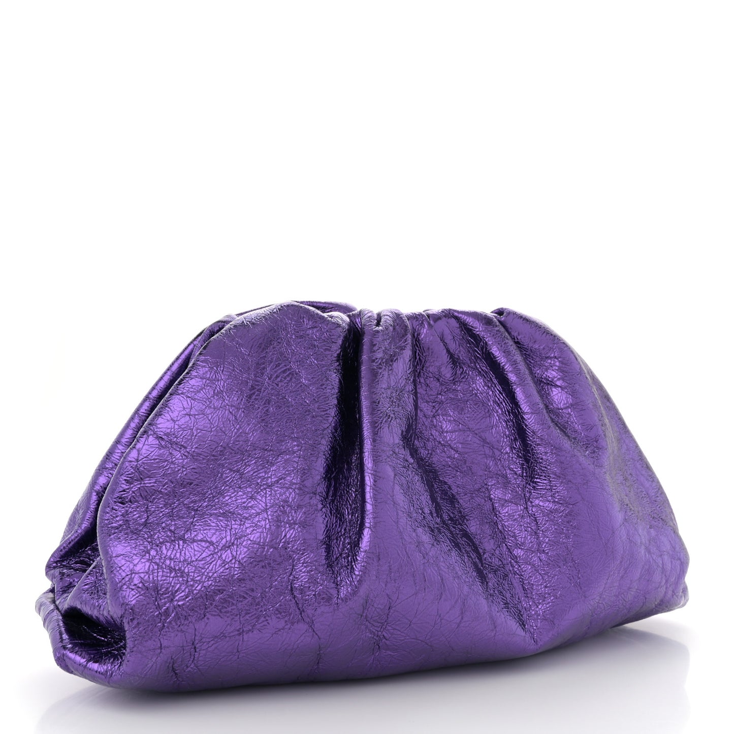 Metallic Crinkled Lambskin The Pouch Viola