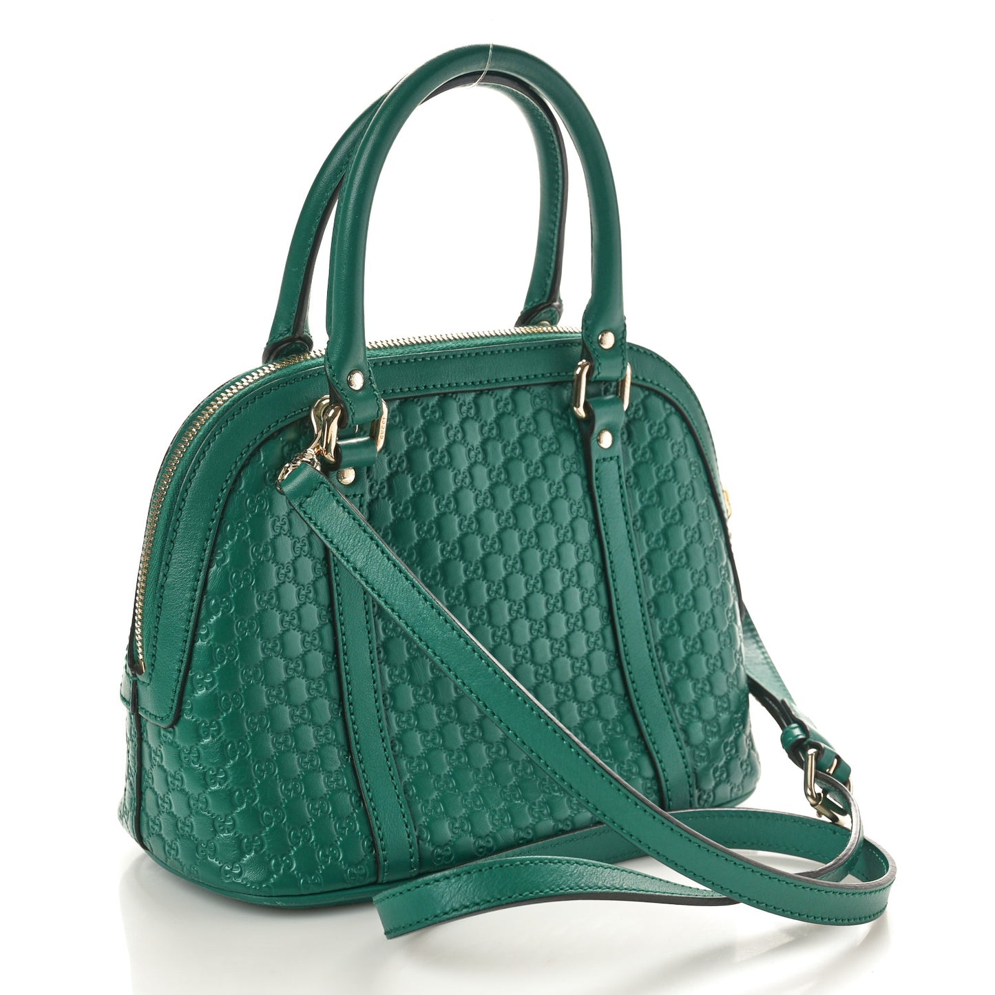 Soft Microguccissima Mini Dome Bag Emerald