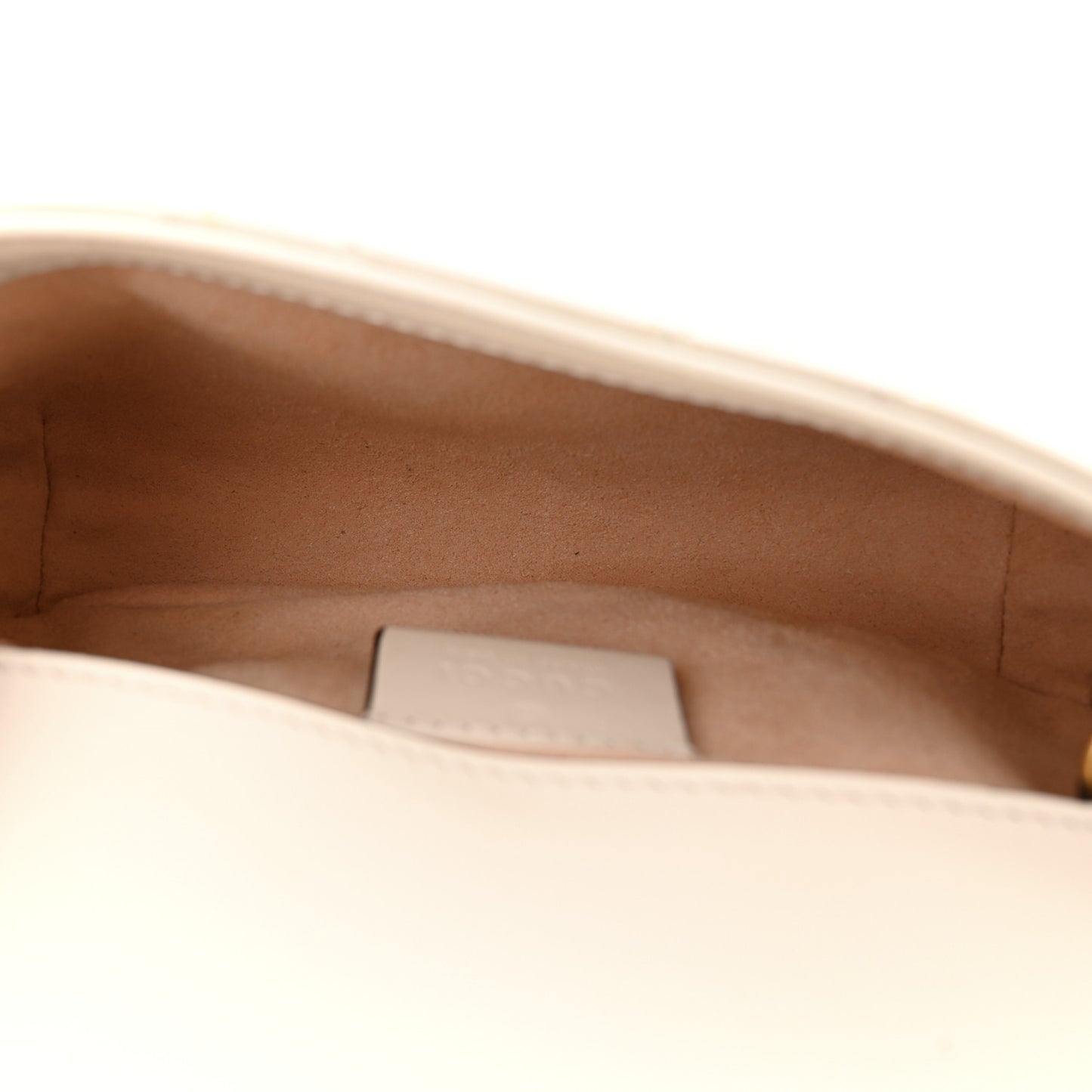 Calfskin Matelasse Super Mini GG Marmont Shoulder Bag White