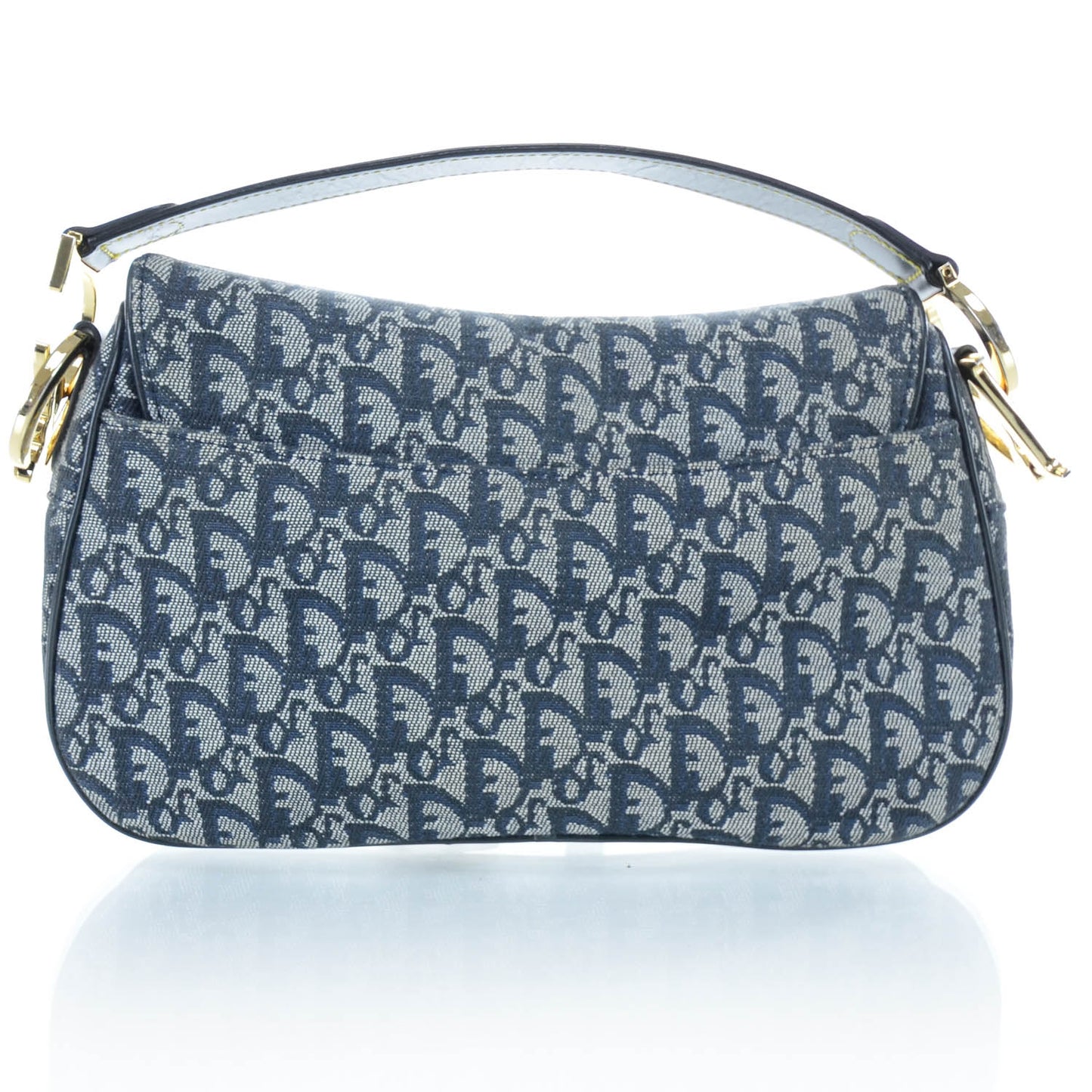 Monogram Double Saddle Bag Navy Blue