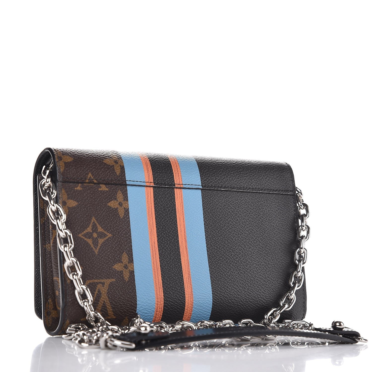 Louis Vuitton Monogram Stripe Twist Chain Wallet 3 of 11