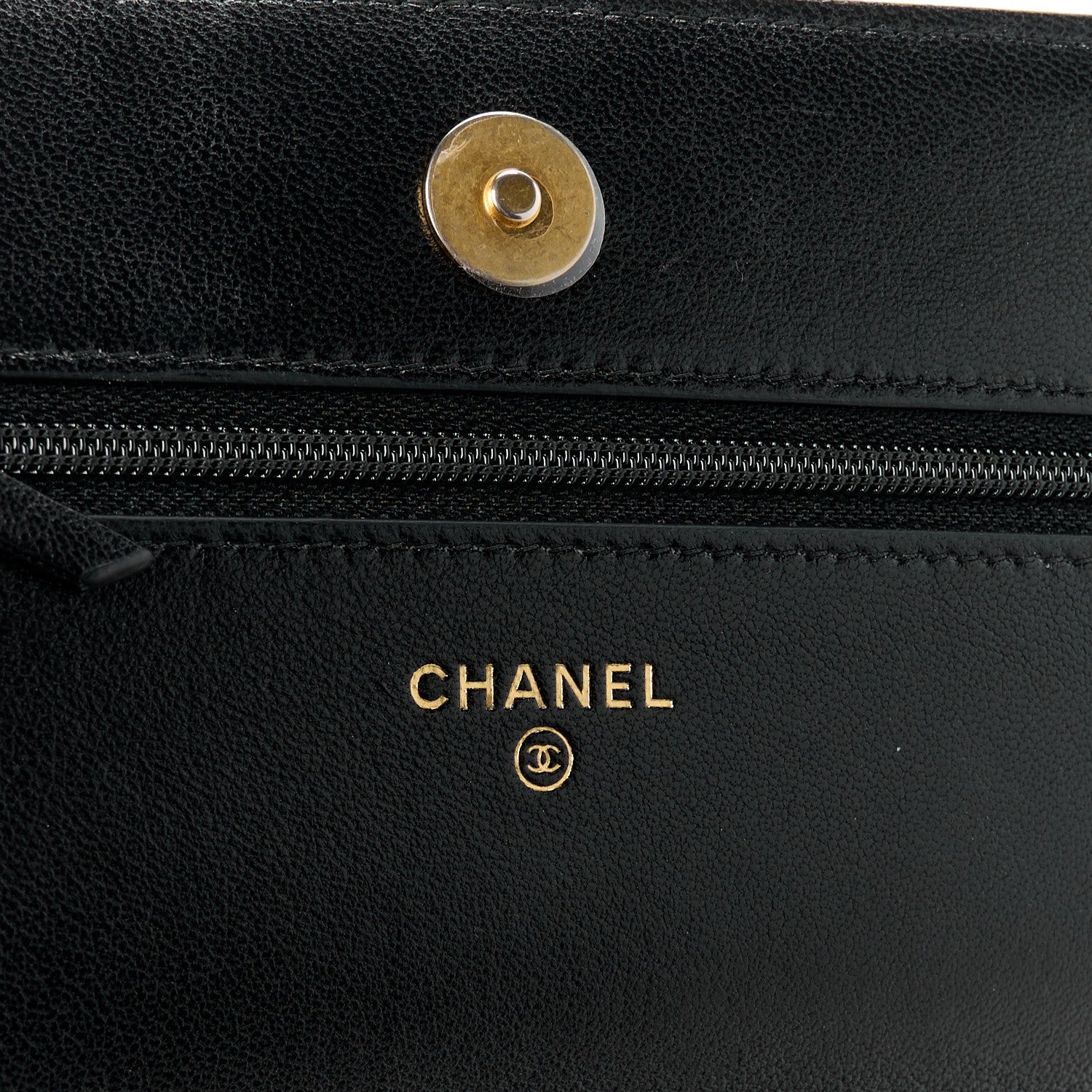 Chanel Lambskin Quilted Chanel 19 Wallet On Chain WOC Black 6 of 11