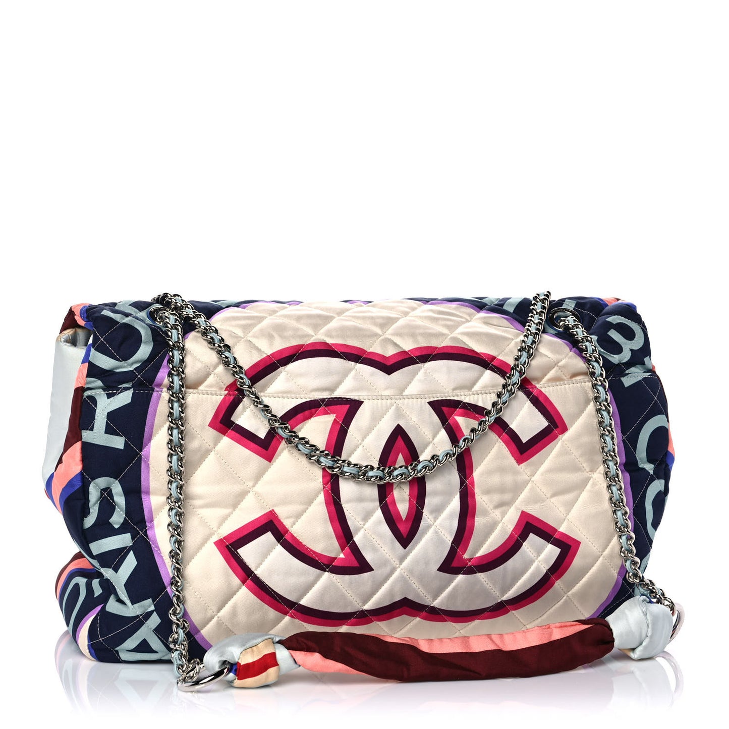 Fabric Quilted Printed XXL Flap Multicolor