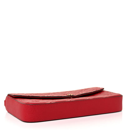 Louis Vuitton Empreinte Pochette Felicie Chain Wallet Scarlet 4 of 9