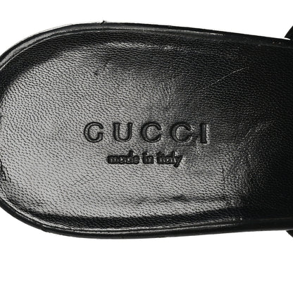 Gucci Patent Platform High Heel Slides 8 Black 7 of 10