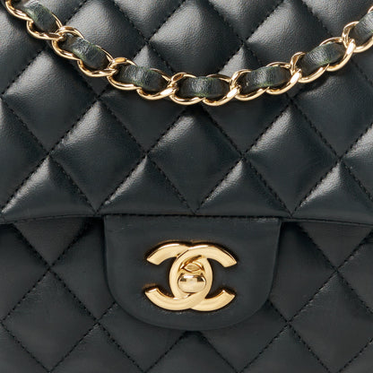Chanel Lambskin Quilted Medium Double Flap Black 9 of 12