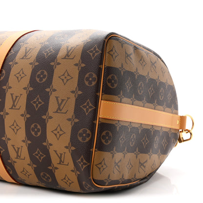 Louis Vuitton X NIGO Reverse Monogram Stripe Keepall Bandouliere 50 Brown 8 of 8