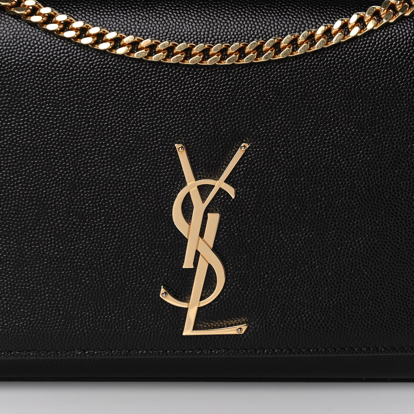 Grain De Poudre Medium Classic Monogram Kate Satchel Black