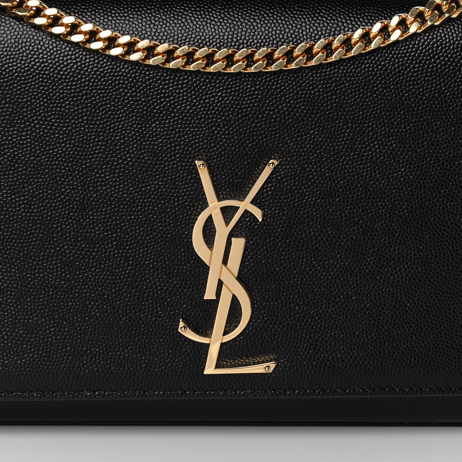 Saint Laurent Grain De Poudre Medium Classic Monogram Kate Satchel Black 7 of 10