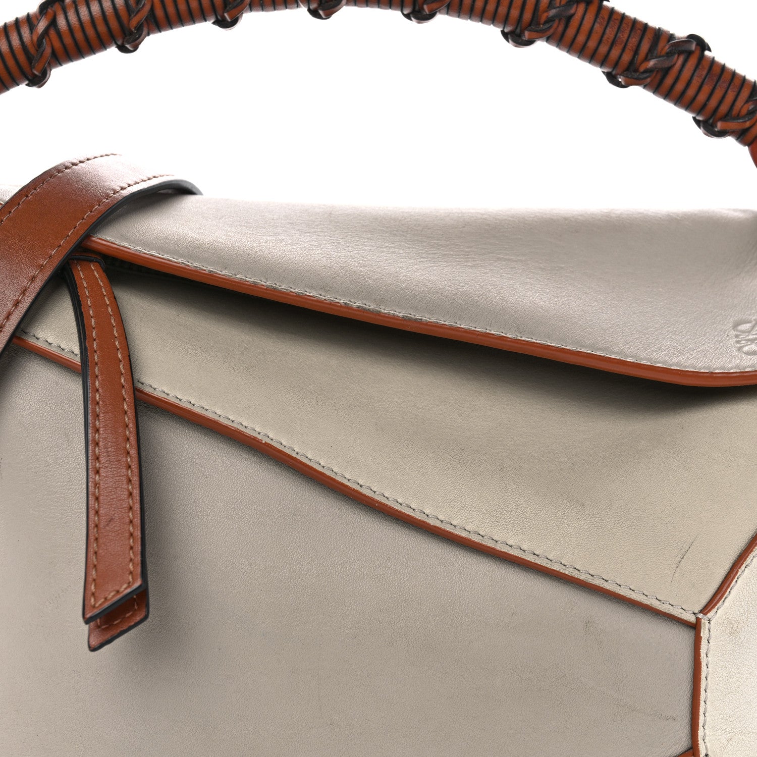 Loewe Calfskin Small Puzzle Edge Bag Ghost Soft White 7 of 16
