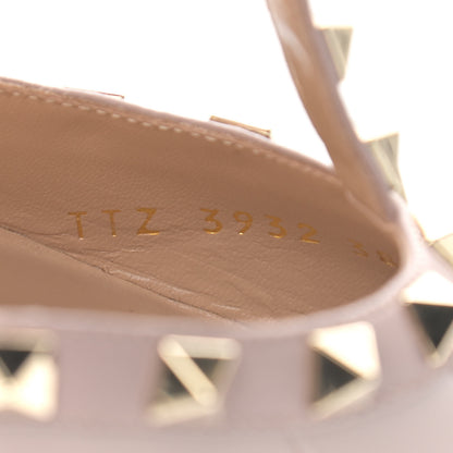 Valentino Garavani Patent Nappa Rockstud Ankle Strap 100mm Pumps 38 Poudre 17 of 19