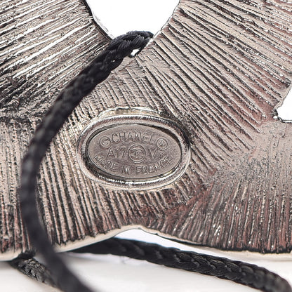 Chanel Baguette Crystal CC Brooch Silver 4 of 5