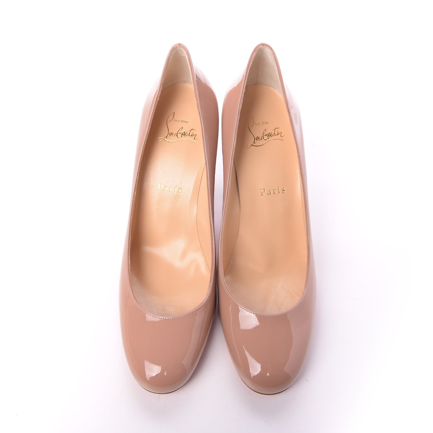 Christian Louboutin Patent Baobab 85 Pumps 38 Nude 5 of 10