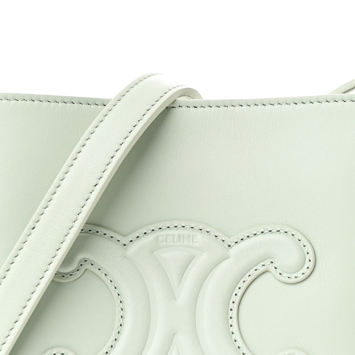 Smooth Calfskin Mini Cuir Triomphe Bucket Bag Jade