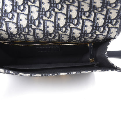 Christian Dior Oblique 30 Montaigne Flap Bag Blue 4 of 9