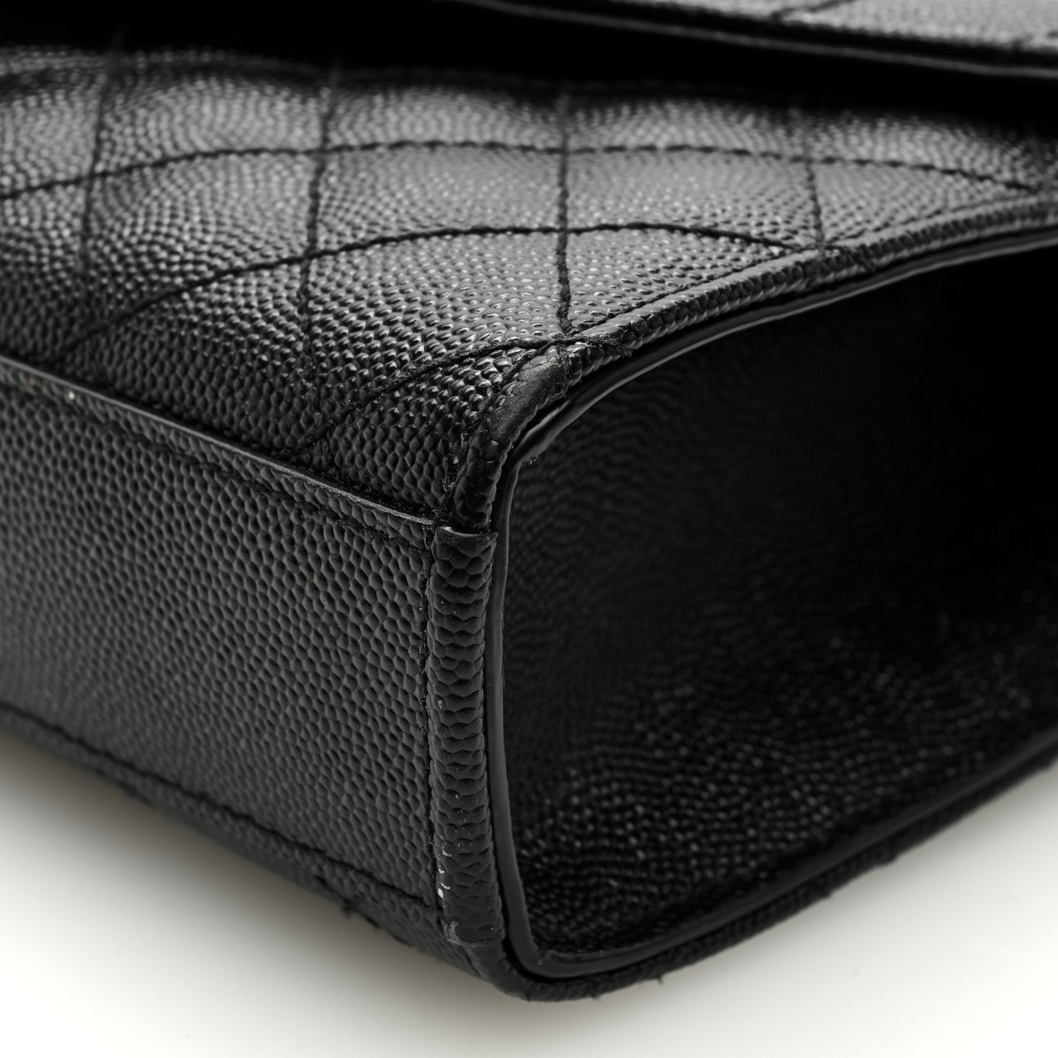 Saint Laurent Grain De Poudre Textured Mixed Matelasse Triquilt Small Monogram Satchel Black 8 of 10