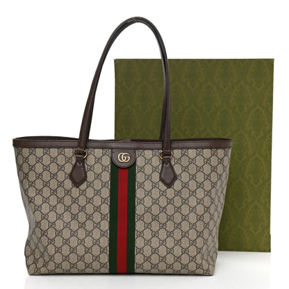 Gucci GG Supreme Monogram Medium Ophidia Shopping Tote Brown 13 of 13