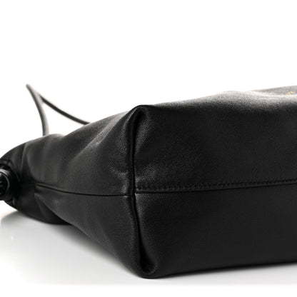 Loewe Mellow Nappa Medium Donut Chain Flamenco Knot Clutch Black 9 of 11