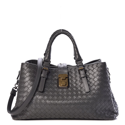 Bottega Veneta Light Calf Intrecciato Small Roma Light Grey 1 of 10