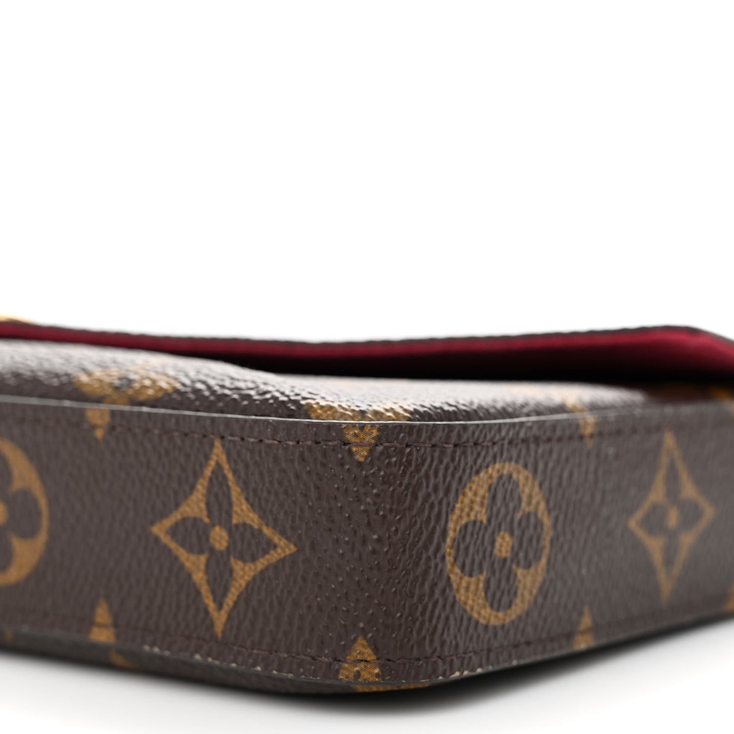 Monogram Pochette Felicie Chain Wallet Fuchsia