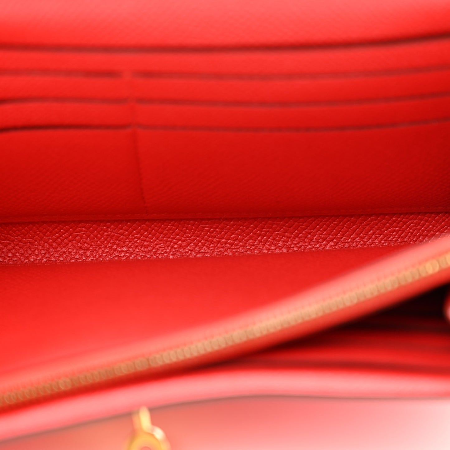 Epsom Kelly Longue Wallet Rouge Tomate