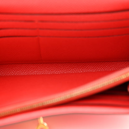Hermes Epsom Kelly Longue Wallet Rouge Tomate 5 of 15