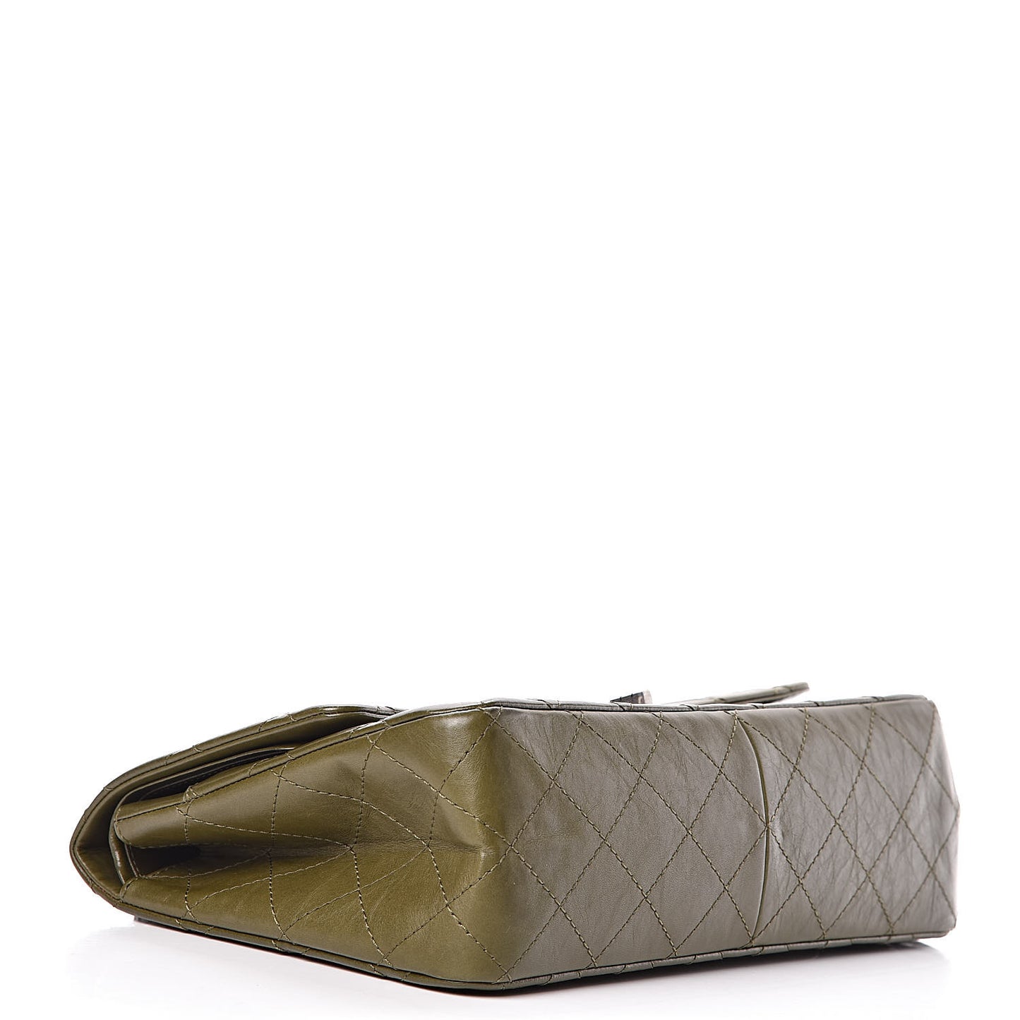 Aged Calfskin Quilted 2.55 Reissue 227 Flap Dark Green