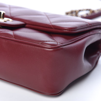 Chanel Lambskin Quilted CC Flap Bag Burgundy 10 of 10