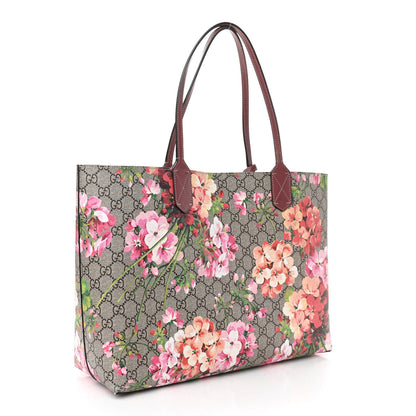 Gucci GG Supreme Monogram Blooms Medium Reversible Tote Beige Multicolor Dry Rose 3 of 15