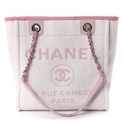Chanel Woven Straw Raffia Mini Deauville Tote Pink 1 of 13