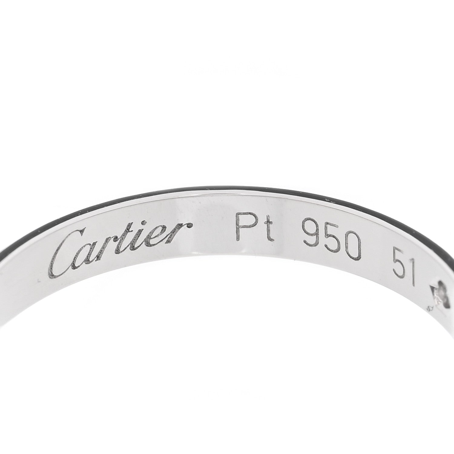 Cartier Platinum Diamond 2.6mm 1895 Wedding Band Ring 51 5.75 4 of 5