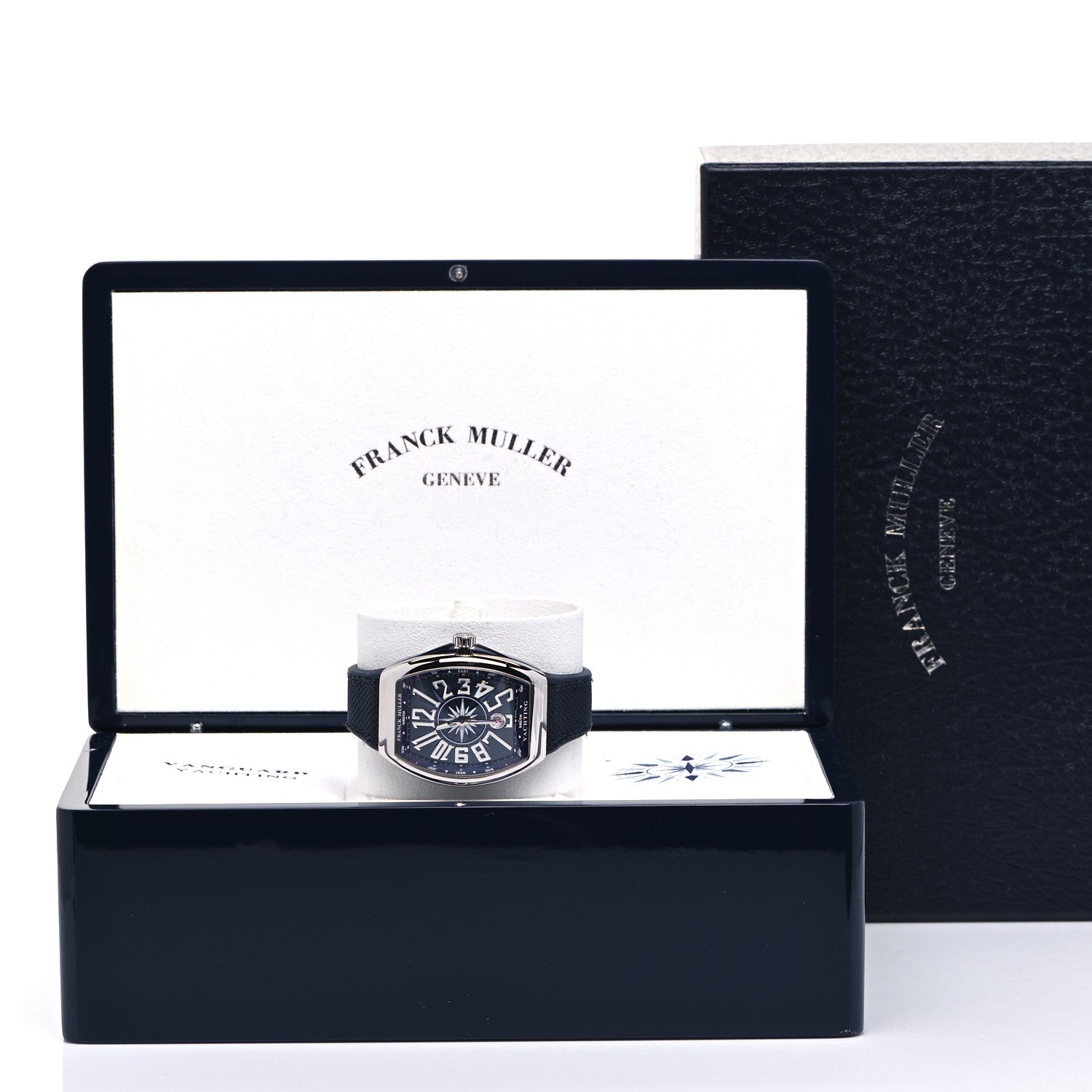 Franck Muller Stainless Steel Fabric Rubber 41mm Vanguard Yachting Automatic Watch Blue V41SCDTACBL 9 of 9