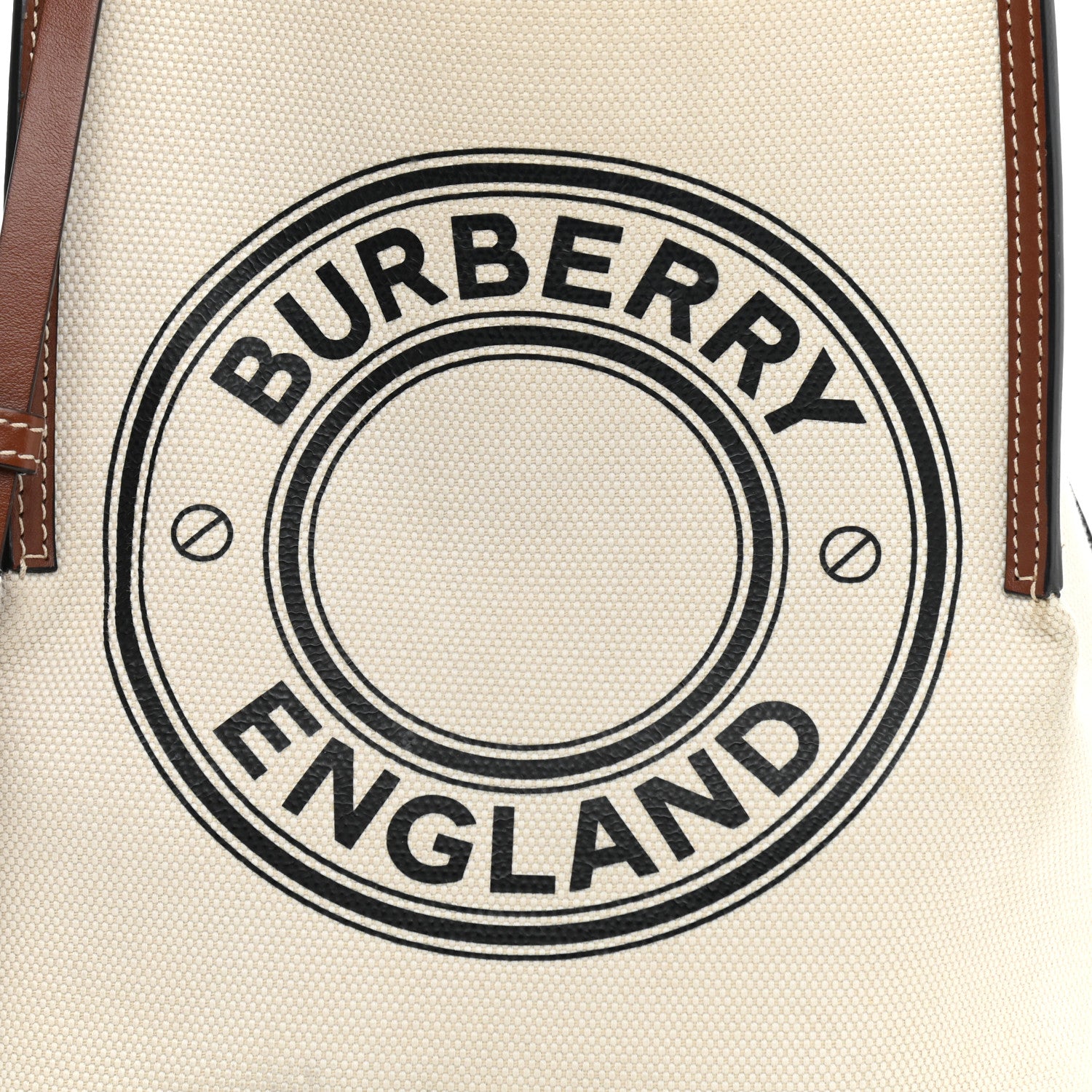 Burberry Canvas Cotton Small Peggy Bucket Bag Natural Gold 8 of 14