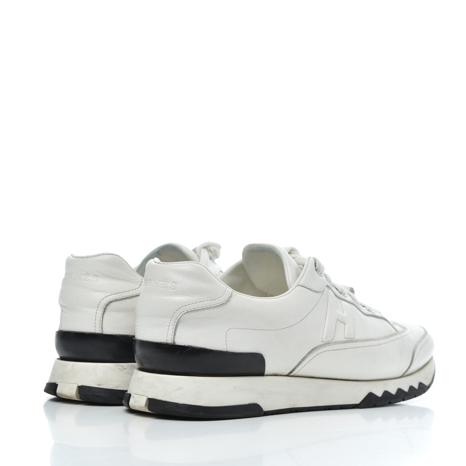 Hermes Calfskin Womens Trail Sneakers 39.5 White 4 of 27