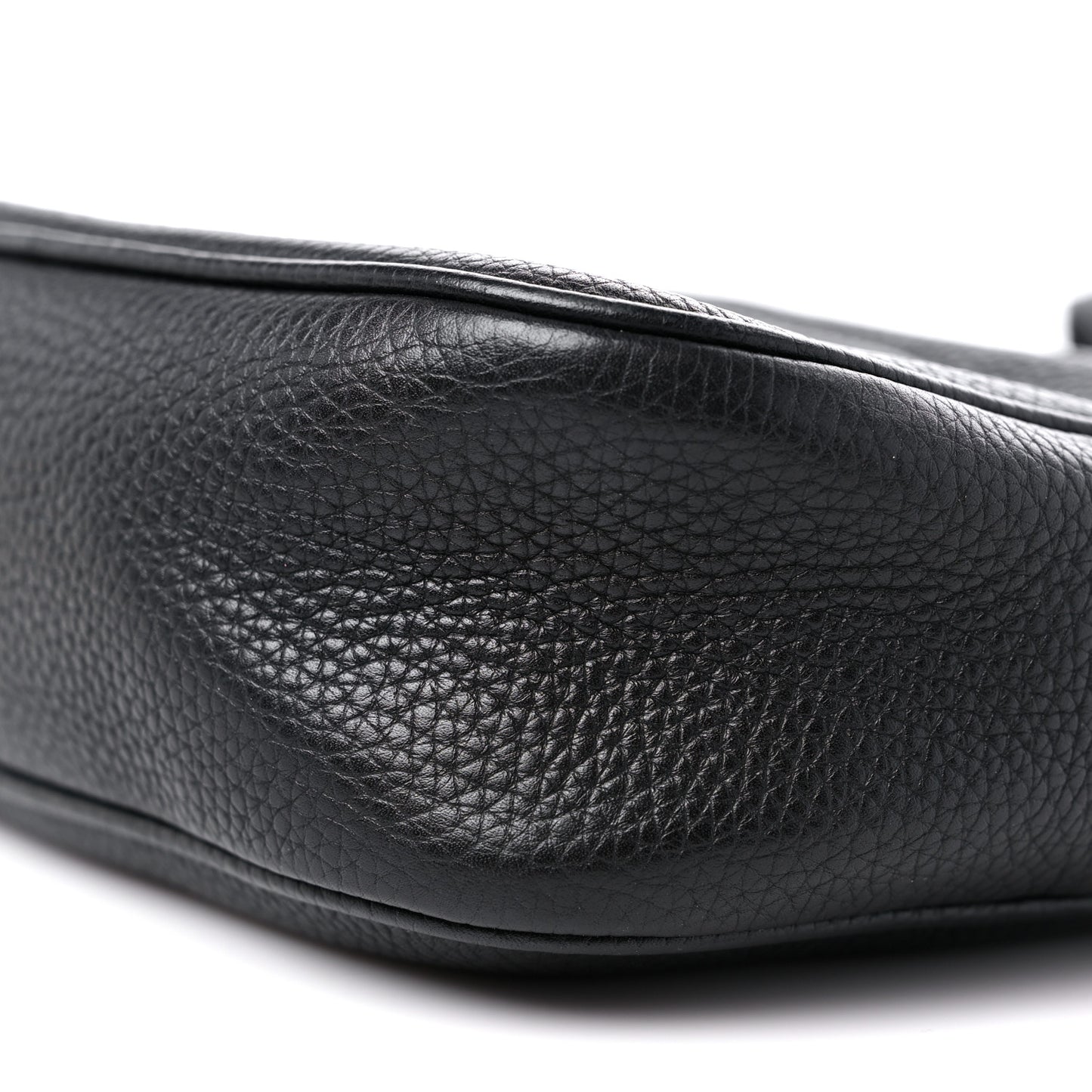 Pebbled Calfskin Small Soho Disco Bag Black