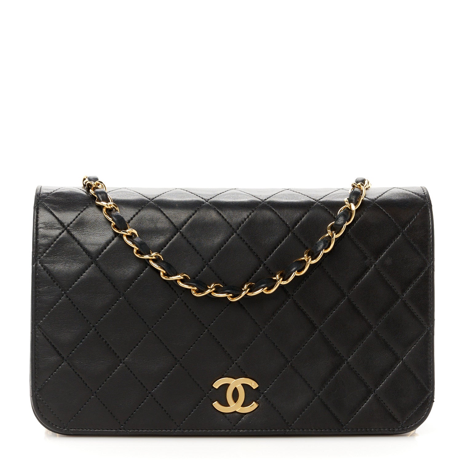 Chanel Lambskin Quilted Small Single Flap Black 1 of 11