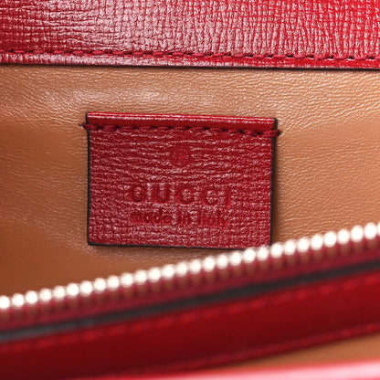 Gucci Straw Jacquard Azalea Calfskin GG Monogram Small Dionysus Shoulder Bag Natural New Cherry Red 6 of 11