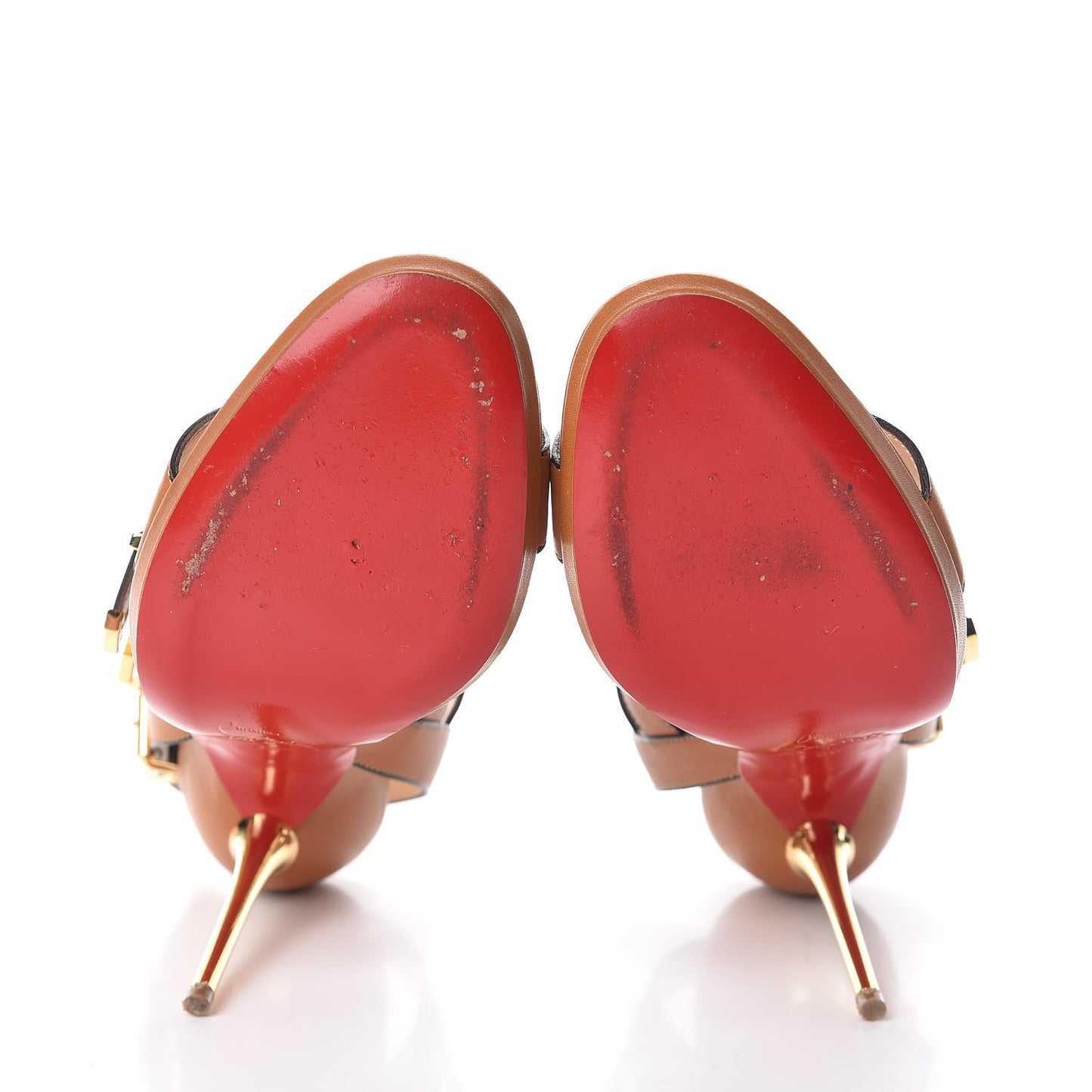 Calfskin Funky 120 Cage Sandals 36 Fauve Gold