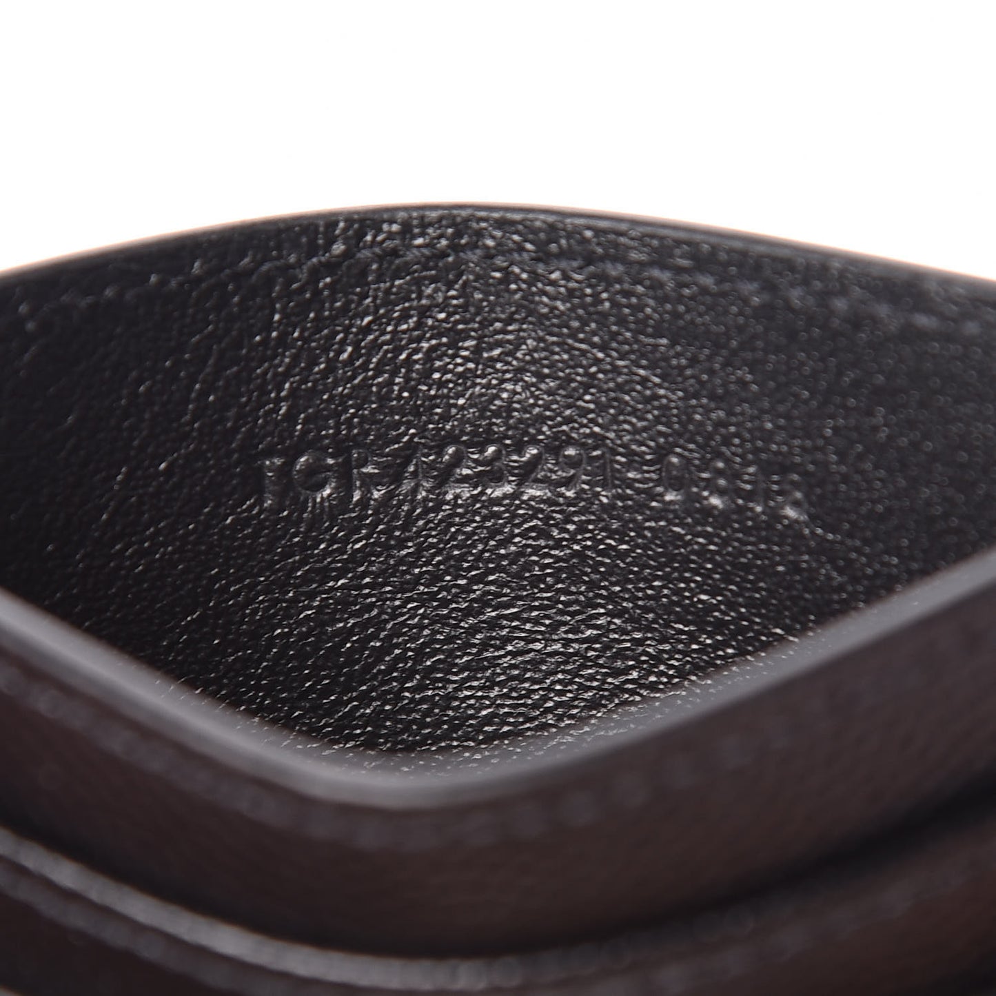 Grain De Poudre Matelasse Chevron Monogram Credit Card Case Black