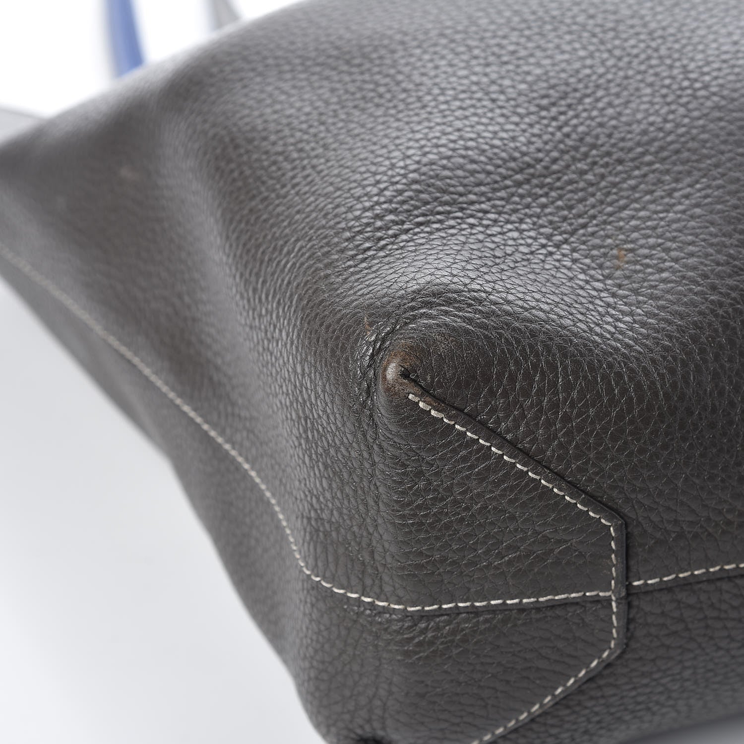 Hermes Taurillon Clemence Double Sens 36 Reversible Tote Graphite Bleu Electrique 10 of 23