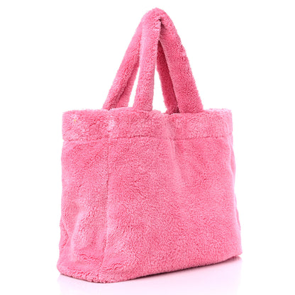 Prada Terry Cloth Tote Bag Petalo Black 3 of 8