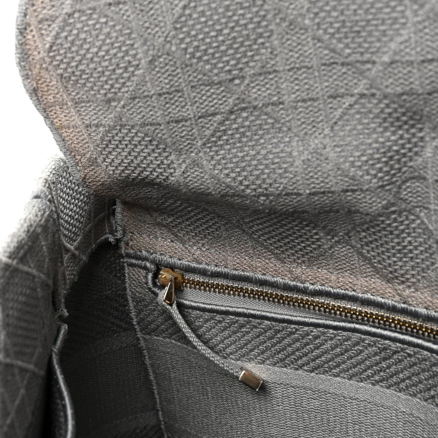 Canvas Embroidered Cannage Lady D-Lite Gray