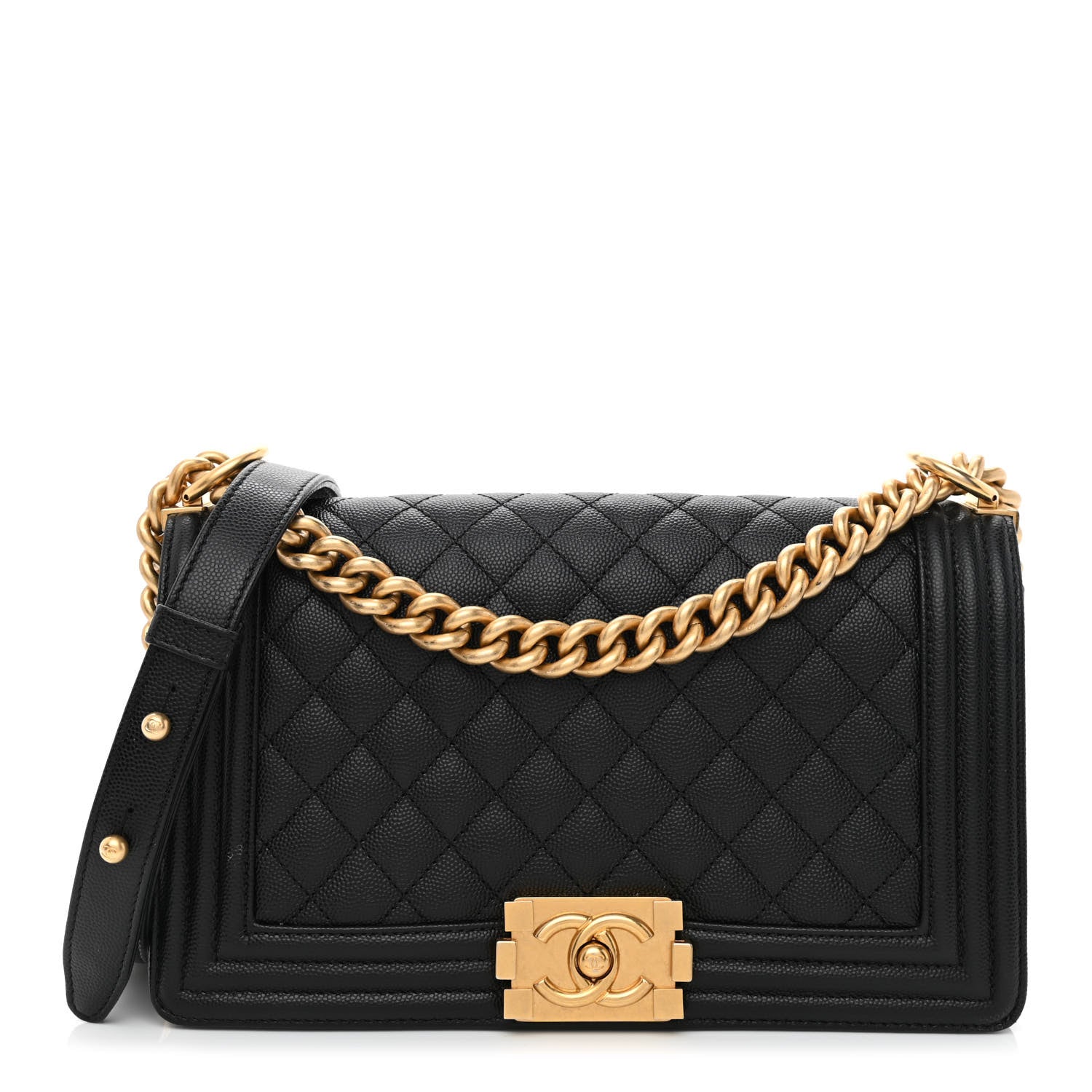 Chanel Caviar Quilted Medium Boy Flap Black 1 of 11
