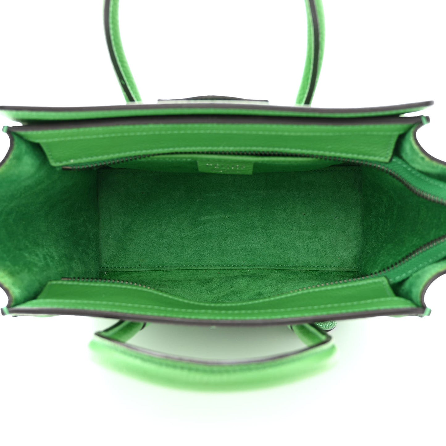 Drummed Calfskin Nano Luggage Mint