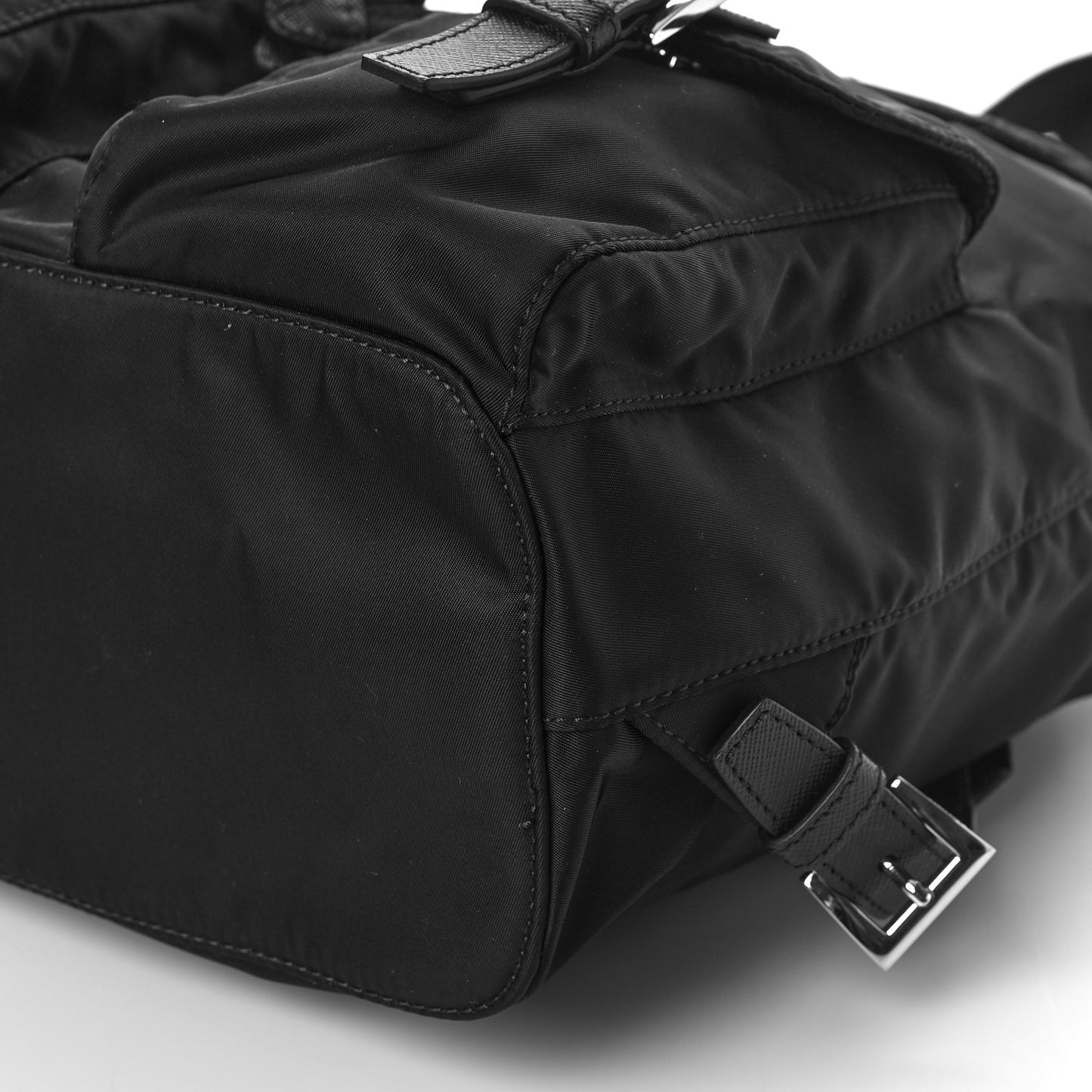 Tessuto Nylon Saffiano Small Backpack Black