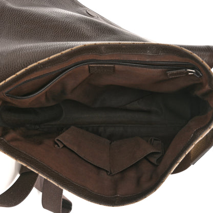 Gucci Monogram Large Flap Messenger Bag Beige Dark Brown 5 of 13